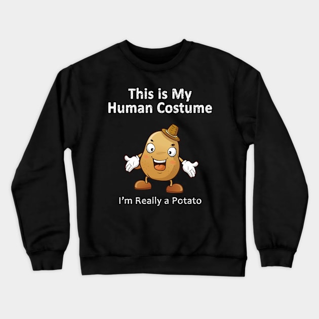 this Is My Human Costume Potato Crewneck Sweatshirt by SilverTee